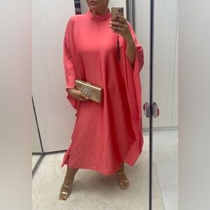 H&M Coral Pink Kaftan Dress